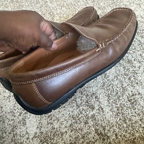 Ecco Leather Men’s Brown Loafers 43=9-9.5 - Picture 3 of 8